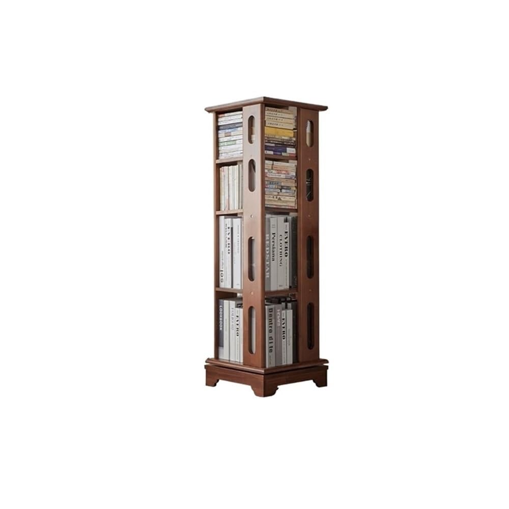AYCDL Bookcase Solid Wood Rotating Bookshelf, 360-degree Floor Bookcase, Simple Modern Household Storage Shelf Display Shelf,size_name-Small