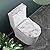 KUIFORTI White Marble Lid Cover and Toilet Tank Lid Cover Set of 2,Modern Marble Print Toilet Tank Cover Replacement Novelty Decorations for Bathroom Accessory Fit Most Round Elongated and Oblong Lid