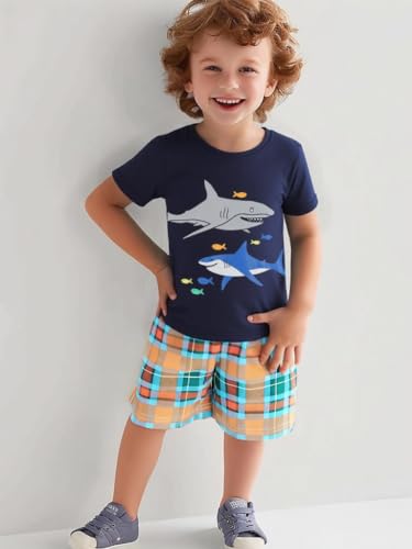 Image of AIWUHE Toddler T Shirts Cotton Summer Tshirts Boys Girls Short Sleeve Tee Tops Casual Graphic Clothes Crew Neck Shirts 2-6Y