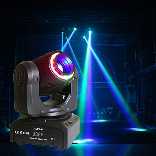 Stage Lights Moving Head Lights DJ Lights (4in1)RGBW 40W Rotating Beam Lights 13/15 CH DMX 512 with Sound Activated for DJ Club Family Party Disco Bar KTV Wedding DJ Party Stage Lighting
