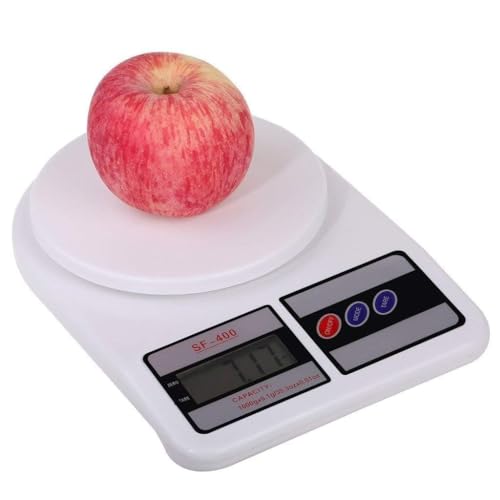 Image of SF-400 Digital Kitchen Weighing Scale | 10Kg x 1g Precision | Food Scale with LCD Display for Cooking, Baking, Meal Prep & Healthy Diet | Compact Weight Machine for Home Use (White)