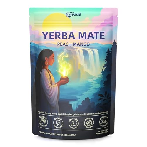 Yerba Mate Instant Tea Powder, Super Yerba MateTea for Natural Energy & Gut Health, Reduce Brain...
