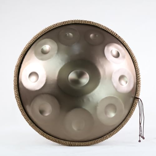 Set de Handpan de acero 10 notas 22 pulgadas dorado miniatura 1