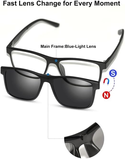 Magnetic Clip on Sunglasses for Men - Image 2