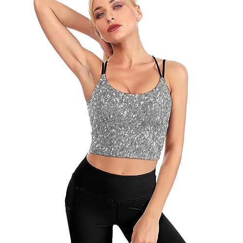 Sports Bra for Women Criss-Cross Back Strappy Yoga Bras Workout Tops2