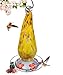 Grateful Gnome - Hummingbird Feeder - Hand Blown Glass - Tall Yellow Daisies - 16 Fluid Ounces