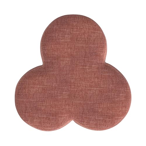 Image of HomePop 18 inch Clover Ottoman - Pink Chenille