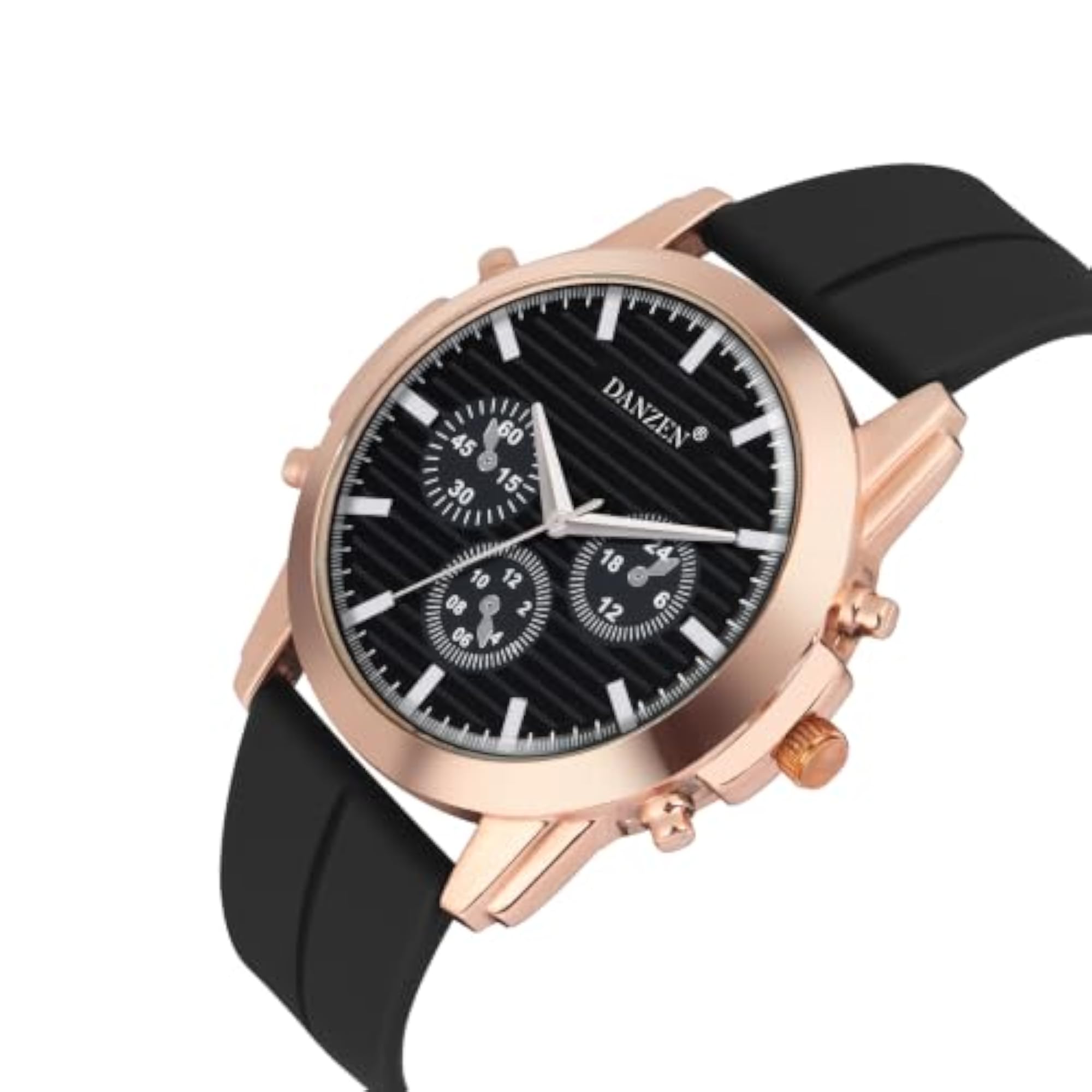 Men's Black Dial Multi-Function Analog Watch