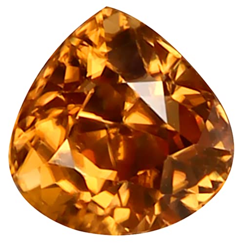 Zircon brun naturel taille poire 1,85 ct : évitez le synthétique avec cette vraie gemme