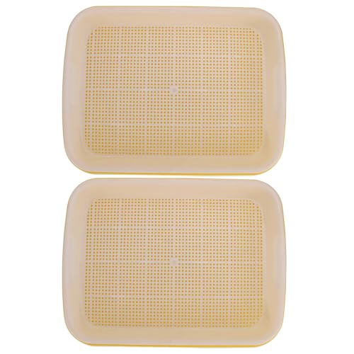 BIUDECO 2 Pezzi Vassoi per Piantine Doppio Semenzaio per Ventilazione Vassoio Germogliatore per Germinazione di Piante e Orto Resistente e Facile da Pulire Uso Interno ed Colore Casuale