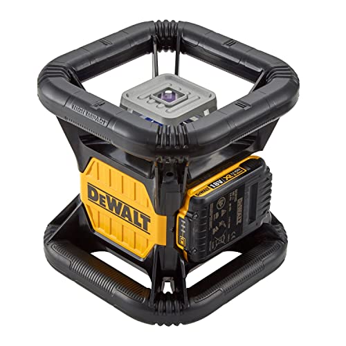DEWALT DCE074D1R-QW - Láser Rotativo ROJO con batería 18V 2.0Ah. Alcance 45/457m. Incluye detector, cargador batería, so...