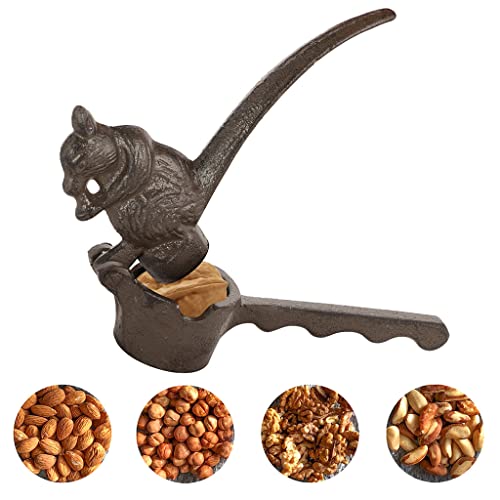 Sturdy Nutcracker Tool Featuring a Novelty Squirrel Design for Pecan and Walnut Opening