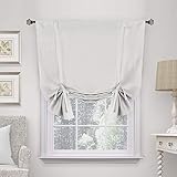 H.VERSAILTEX Thermal Insulated Blackout Curtain, Adjustable Tie Up Shade (Rod Pocket Panel for Small Window)-42