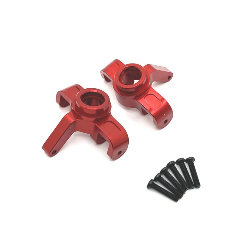 JOYSOG Ricambi RC per Hyper Go 1/14 14209 14210 H14BM Alluminio Anteriore Posteriore Inferiore Superiore Forcellone Volante Coppa Sterzo Kit (rosso)