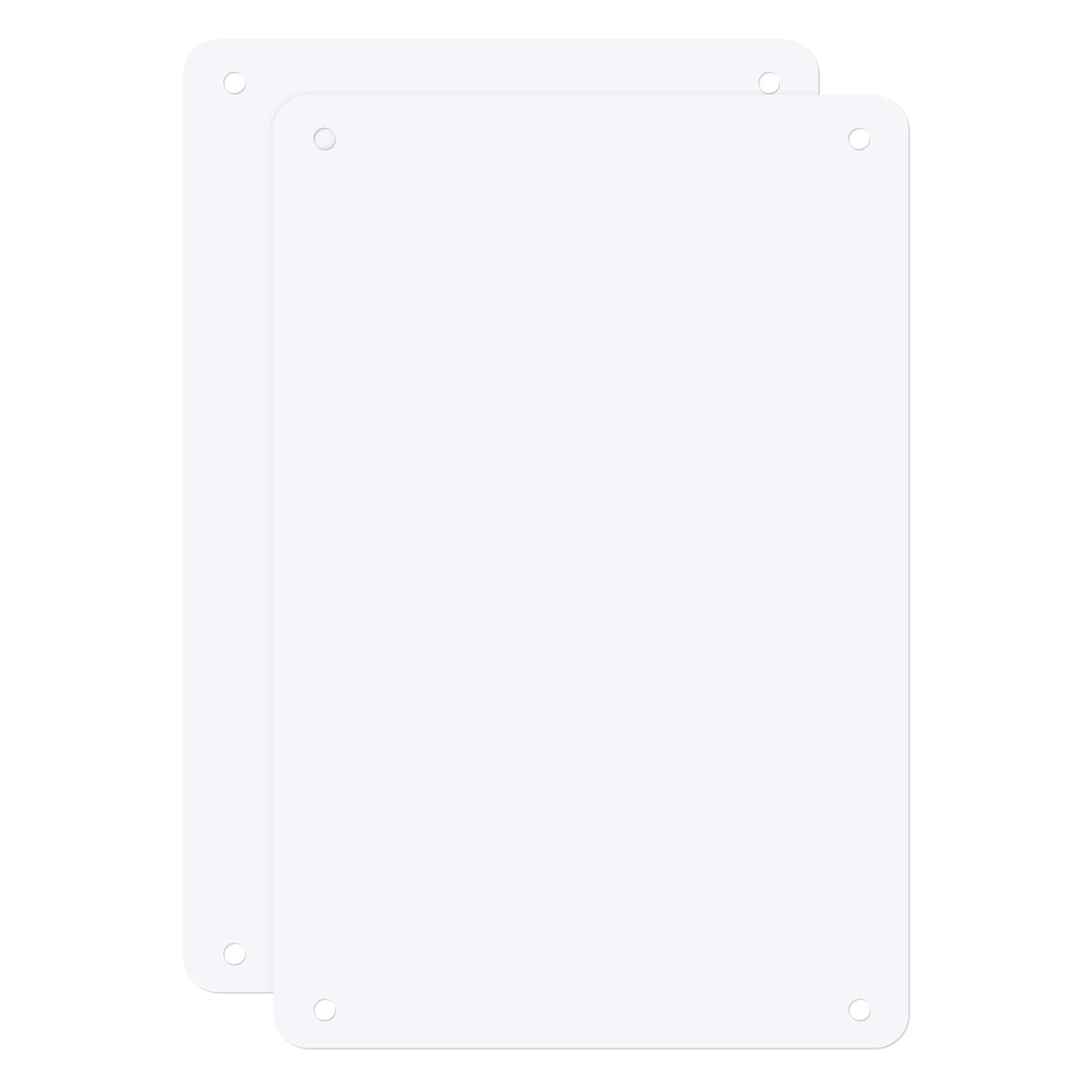 M METERXITY 2-Pack White Blank Metal Signs 8x12 Inch Sublimation Aluminum Plates Blank Signs Sublimation Photo Blank Custom Sign for Crafts/Yard/Garden/Outdoors/Indoor Thick 0.02 Inch