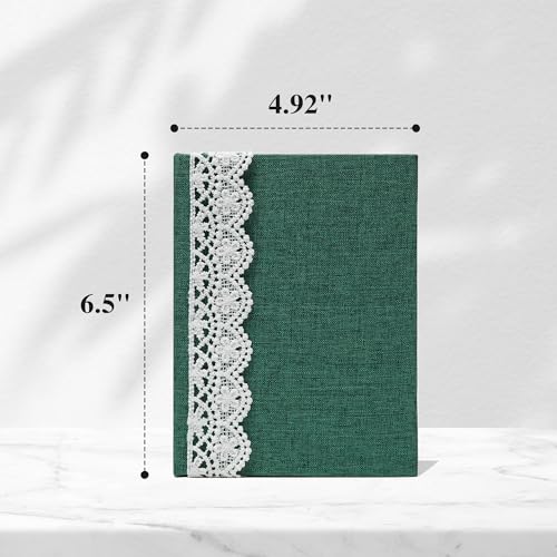 Vienrose Photo Album With Lace Trim For 4X6 Photos Linen Cover 100 Pockets Photo Books Slip-In Picture Albums Wedding thumb #1