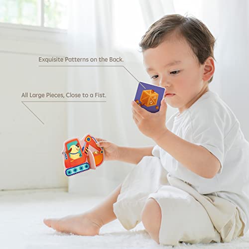 Image of TOI 6 Packs Large Piece Jigsaw Puzzles for Kids Ages 3-5 - Vehicle | My First Puzzle, Animal Shaped Floor Puzzles for Beginner, Preschool Learning Game, Educational Activity for Boys Girls Gift