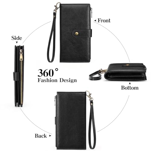Image of GOIACII Women's Wristlet Wallet Black