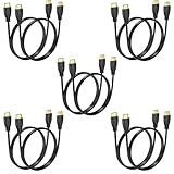 MOSIMLI HDMI Cable 3FT, 10-Pack, 4K@60Hz UHD, High Speed HDMI 2.0 Cable Male to Male Adapter for ARC & CL3 Rated for Soundbar, Laptop, Monitor, PS5, PS4, Xbox One, Fire TV, etc
