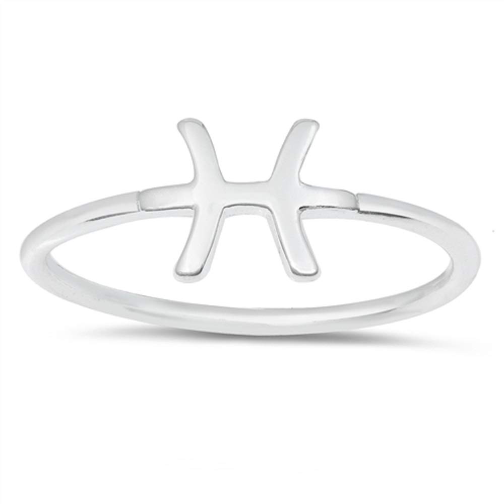 CloseoutWarehouse 925 Sterling Silver Zodiac Signs Ring