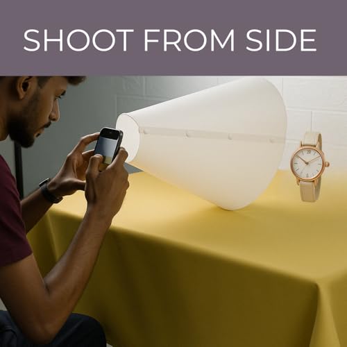 Image of SMILEDRIVE Light Cone for Product Photography, 2 Units, 1 Big, 1 Small | Diffuser, Shadow /Reflection-free Photography