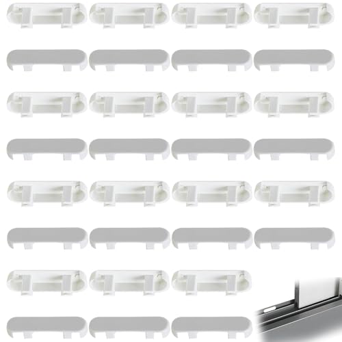30 Pièces Cache Aeration Fenetre Pvc,Couvercles de Trous D'évacuation,Capuchons de drainage fenêtre,Couvercles de Ventilation Fenêtre de Rebord de Fenêtre,Bouchons de Canalisation pour Porte,Blanc.
