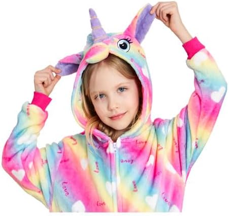 Kids Unicorn Onesie Animal Pajamas Halloween Cosplay Costume Sleepwear Gift for Girls and Boys. - Image 5