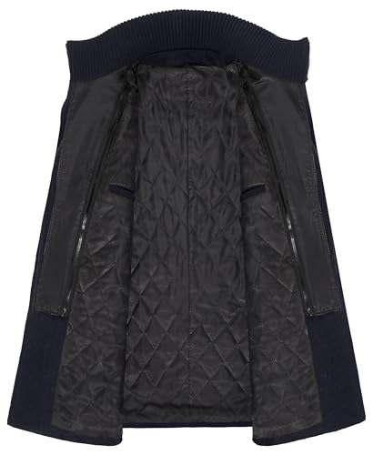 Image of APTRO Men's Pea Coat Wool Jacket Windbreaker Single Breasted Winter Coat