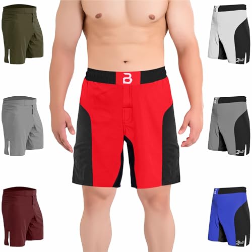 2BOLD MMA Shorts Men’s BJJ, Grappling, JIU-Jitsu, NO-GI Cross Training Muay Thai, Boxing, Gym Trunks