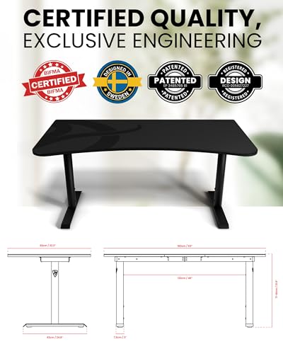 Image of Arozzi Arena Ultrawide Curved Gaming Desk Dark Grey