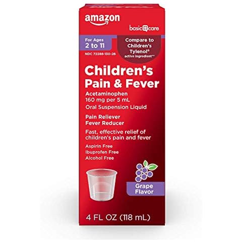Amazon Basic Care Children's Pain & Fever Oral Suspension Cover