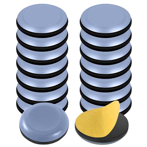 16 Pieces Furniture Glides Self-adhesive Furniture Moving Pads 25 mm Stick Furniture Glides for Easy Moving on Carpet Hardwood Tile Moving Heavy Furniture Quickly and Easily - Round