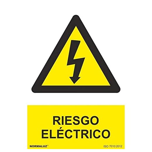 NORMALUZ | RD36607 - Señal Adhesiva Riesgo Eléctrico Adhesivo de Vinilo 10x15 cm