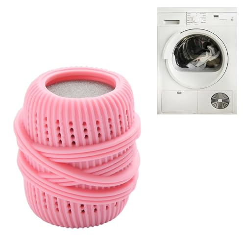 Washing Machine Laundry Ball Reusable Fabric Softener Dispense Ball for Washing Sponge Cleaning Tool Household Substitute (Pink)