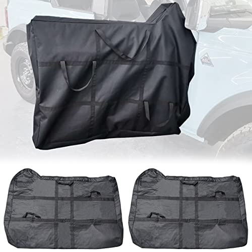Fgo-Togo Car Door Storage Bag For 2021 2022 2023 Ford Bronco 2 Door Only,Front Door Protection Bag Left/Right Door Panels Organizer Bag For Bronco Accessories - Protect Your Removal Doors,2Pcs #TOP5