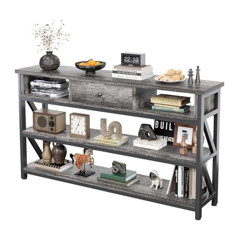 Mexin 47 Inch Console Sofa Table with Drawer, Industrial Entryway