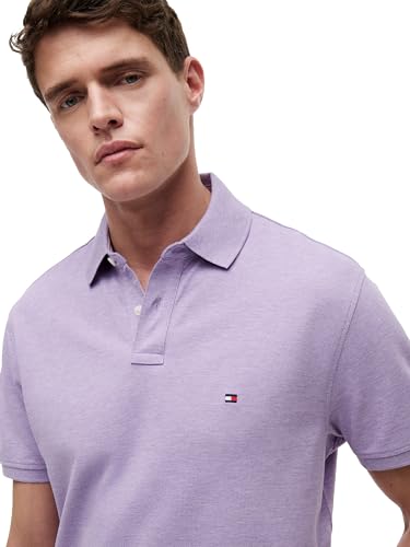 Image of Tommy Hilfiger Men's Short Sleeve Polo Shirts in Classic Fit with Stretch and Organic Pique Cotton