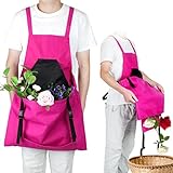 Homaisson Gardening Apron with 2 Pockets, Waterproof Oxford Garden Apron for Harvesting Weeding, Adj
