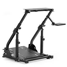 Dardoo Racing Wheel Stand, Height Adjustable And Foldable Add Reinforcement Bars, Fit For Logitech G27 G29 G920, for Thrustmaster, Steering Wheel Stand Can Upgrade The Cockpit