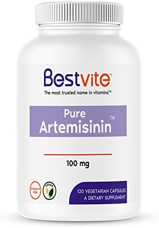 BESTVITE Artemisinin 100mg (120 Vegetarian Capsules) - No Stearates - No Flow Agents