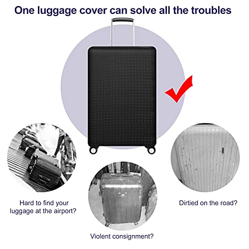 7-mi Travel Luggage Cover Protector, Washable Suitcase Protector Anti-scratch Spandex Baggage Covers Fits 19-21 Inch Luggage by 7-Mi - Used condition - Image 3