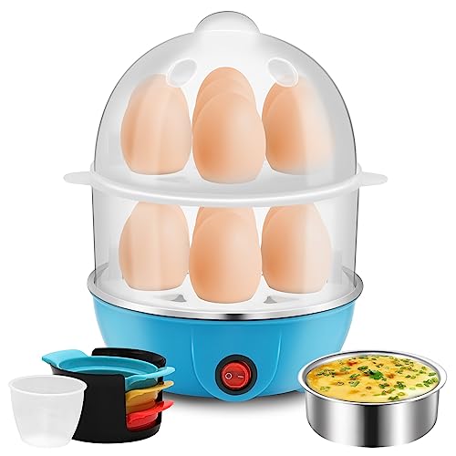 La Mejor Selección de Hervidores para huevos - 5 favoritos. 47 Cocedor de Huevos Electrico, 14 Capacity Olla Rápida Para Huevo, Hervidor De Huevos Con Cortador De Huevo, Olla Eléctrica Para Huevos Duros 2 En 1, Automático Alarma, Negro