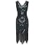 1920 Flapper Robe Charleston à Sequins Robe Soirée Frange Paillettée Style Années 20 Pour Party, Bal, Soirée Gatsby, Cocktail