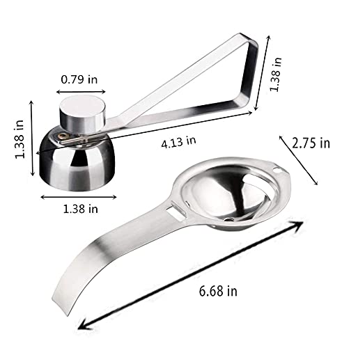 Ouvre-œuf Et Séparateur De Blanc En Inox 304 - Pour œufs Durs Ou Crus - Facile à Utiliser