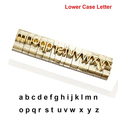 Brass Stamping Die Mold Flexible Letters Numbers Alphabets Symbols DIY Die Stamp Mold for Hot Foil Stamping Machine (Lower case letter)