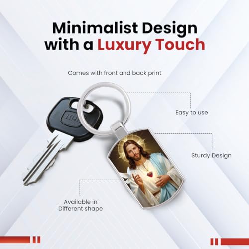 Image of Stylish Metal Keychains with Permanent Glossy Print - Inspirational Quotes & Spiritual Designs - Perfect Key chains for loved ones, Personal Use, Gifts & Return Gifts