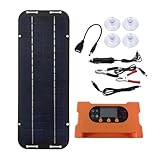 XLWLLNJ Panel Solar con 4 Ventosas Accesorios Profesional para Coche Casa Marina, Naranja