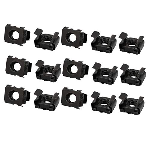 New Lon0167 15pcs M6 Carbon Steel Zinc Plated Captive Cage Nut for Server Shelf Cabinet(15pcs M6 Kohlenstoffstahl verzinkt unverlierbare Käfigmutter für Server Regal Schrank