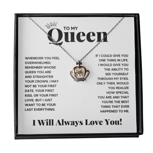 Couples Gifts Necklace To My Soulmate Necklace Birthday Christmas Jewelry Romantic Gifts For My Wife with Message Card Box Personalized Gift Present Pendant for Future Wife Soulmate Girlfriend
