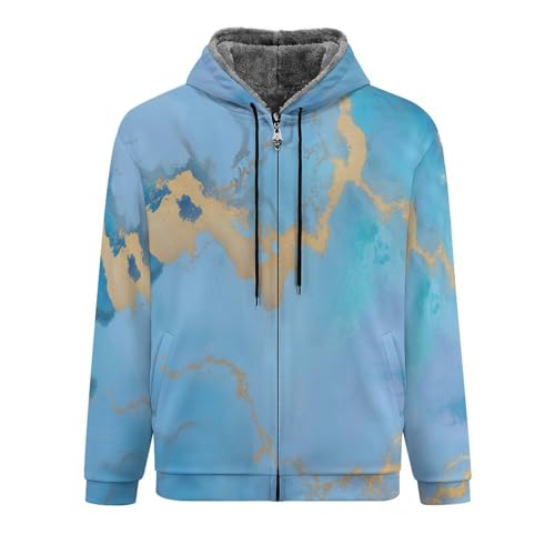 Sweat-shirt à capuche d'hiver pour homme manteau chaud épais zippé